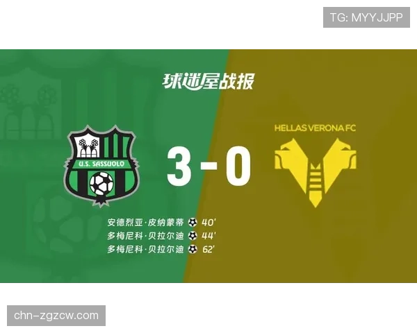 维罗纳0-2不敌萨索洛，遭遇客场四连败